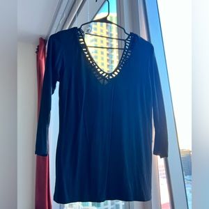 Black business casual top